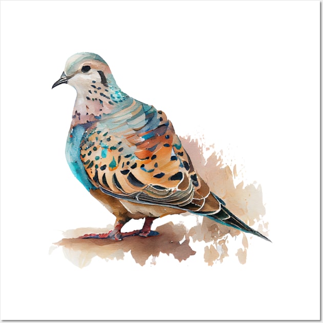 Turtle Dove Watercolor Wall Art by CreativeDesignsx